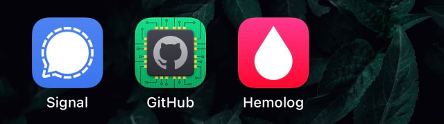 Hemolog app icon on iPhone